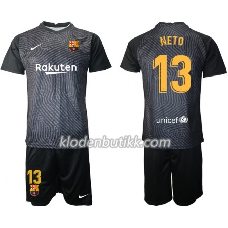 FC Barcelona Keeper Norberto Neto 13 Barn draktsett 2020-2021 M004 Kortermet (+ Korte bukser)